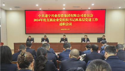 遂宁兴业集团召开2024年度直属企业党组织书记抓基层党建工作述职会议